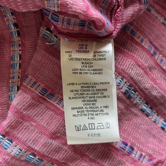 Anthropologie Pilcro The Bo Boyfriend Embroidered Buttondown Raspberry Pink Sz S - Picture 11 of 15